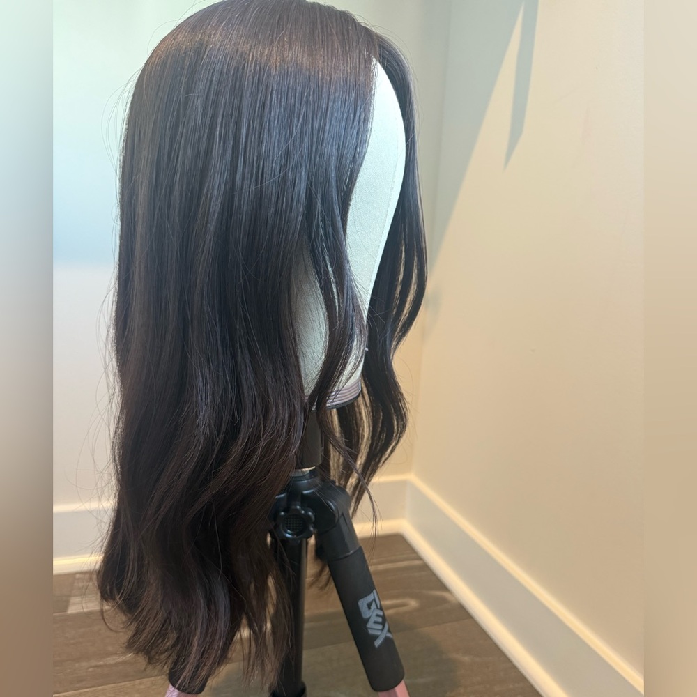 Highline Natural Dark Brown Hair Topper 7x8 21-22”